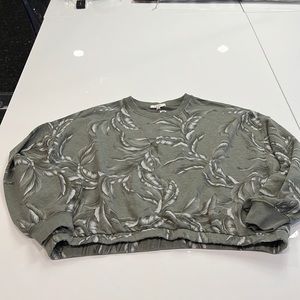 Z supply leaf print sweatshirt